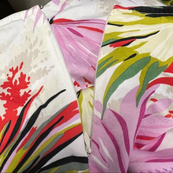 Pamela Brown Retro Tropical Floral Print Skirt SZ 8 - Picture 5 of 9